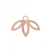 Leaf pendant designed by Perles & Co 9 mm - Rose Gold Tone x1|raw }}