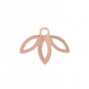 Leaf pendant designed by Perles & Co 9 mm - Rose Gold Tone x1