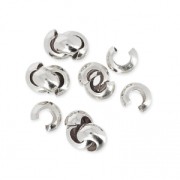 925 Sterling Silver Crimp covers 3 mm x20|raw }}