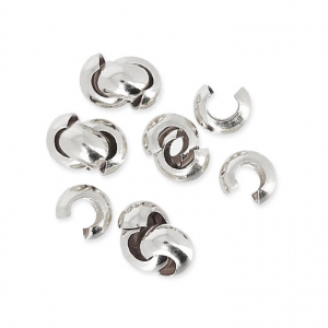 925 Sterling Silver Crimp covers 3 mm x20