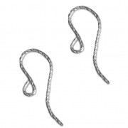 925 silver 11 mm diamond earwires x2|raw }}