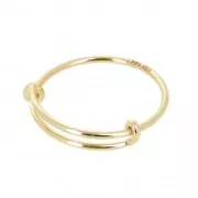 Gold-Filled fine jonc ring ajustable - Size 51 to 56 x1