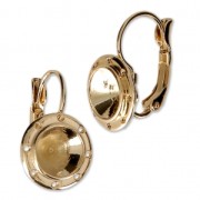 Leverback Earrings for PureCrystal 1028/1088 8 mm and weaving - Gold Tone x2|raw }}