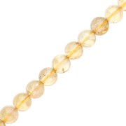 8 mm Round Gemstone Beads - Citrine x10