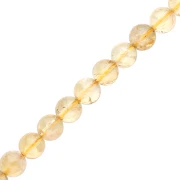 8 mm Round Gemstone Beads - Citrine x10