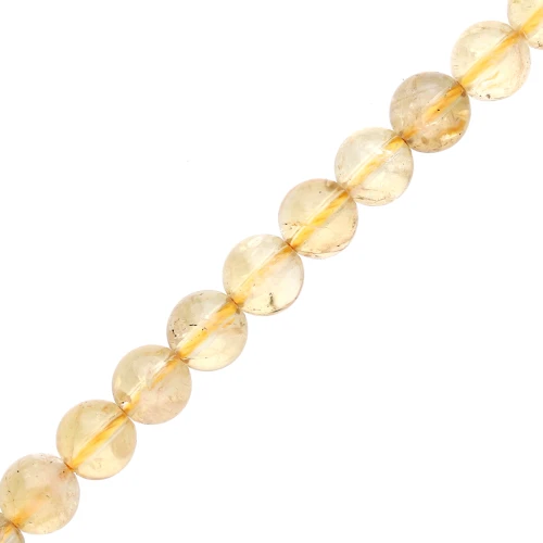 8 mm Round Gemstone Beads - Citrine x10