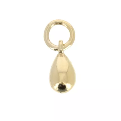 Drop Charm 8.5x4.3 mm Gold plated 3 microns x1