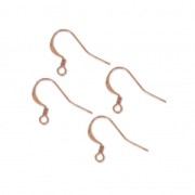 Earwires 17 mm - HQ Rose Gold Tone x4|raw }}