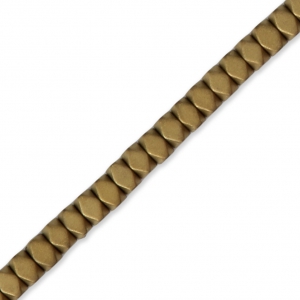 Mini-beads imitation hematite faceted rondelle 3 mm Golden Mat x40cm