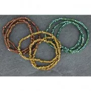 Mini-beads imitation hematite faceted rondelle 3 mm Silver Mat x40cm