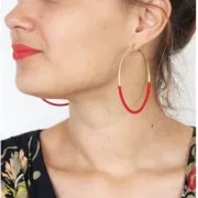 Stainless steel earring hoops to decorate 53 mm x2