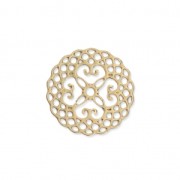 Laser cut spacers rosette shape 15 mm - Gold Tone x5|raw }}