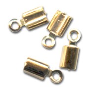 Rounded end clip 2.2mm fine gold plated x10