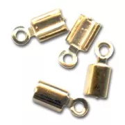 Rounded end clip 2.2mm fine gold plated x10