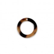 Loop pendant in cellulose acetate 14.5 mm Tortoise Shell Brown/Black x1|raw }}