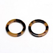 Loop pendant in cellulose acetate 14.5 mm Tortoise Shell Brown/Black x1