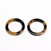 Loop pendant in cellulose acetate 14.5 mm Tortoise Shell Brown/Black x1