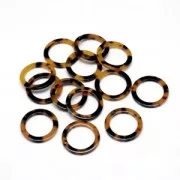 Loop pendant in cellulose acetate 14.5 mm Tortoise Shell Brown/Black x1