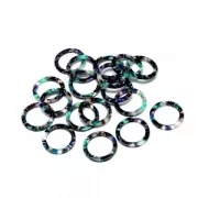 Loop pendant in cellulose acetate 14.5 mm Tortoise Shell Green/Black x1