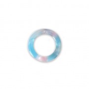Loop pendant in cellulose acetate 14.5 mm Tortoise Shell Pink/Blue x1|raw }}