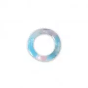 Loop pendant in cellulose acetate 14.5 mm Tortoise Shell Pink/Blue x1