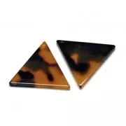 Triangle sequin in cellulose acetate 16 mm Tortoise Shell Brown/Black x1
