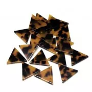 Triangle sequin in cellulose acetate 16 mm Tortoise Shell Brown/Black x1