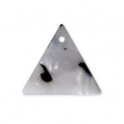 Triangle sequin in cellulose acetate 16 mm Tortoise Shell White/Black x1|raw }}