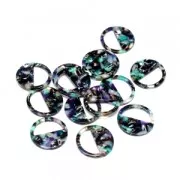 Round pendant in cellulose acetate 28 mm Tortoise Shell Green/Black x1