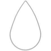 Drop weaving and mounting ring 32x22 mm - Silver x1|raw }}