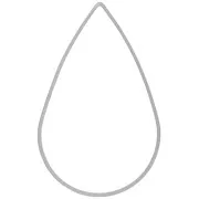 Drop weaving and mounting ring 32x22 mm - Silver x1