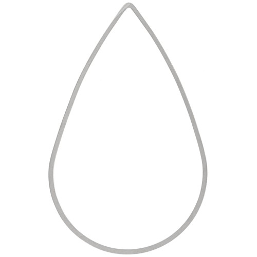 Drop weaving and mounting ring 32x22 mm - Silver x1