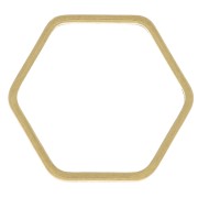 Mounting hexagon element for beadweaving 12 mm - nude brass x1|raw }}