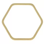Mounting hexagon element for beadweaving 12 mm - nude brass x1