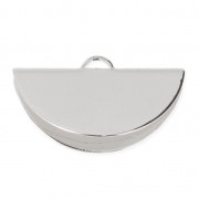 Half-Moon Clamp Terminator 28x15 mm Silver Tone x1|raw }}