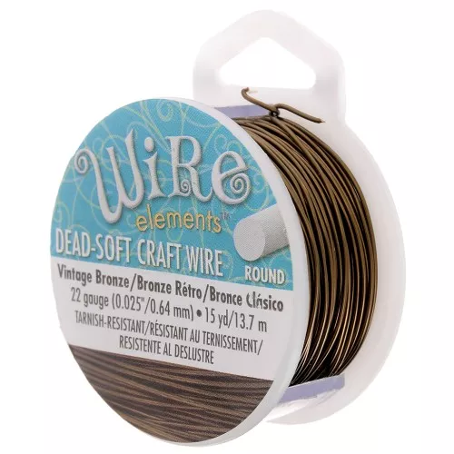 Craft Wire flexible copper wire 0.64 mm Vintage Bronze x 13.5 m