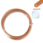 Square copper wire 0.8 mm for jewelry anti-tarnish x6m|raw }}
