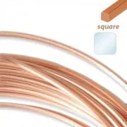 Square copper wire 0.8 mm for jewelry anti-tarnish x6m