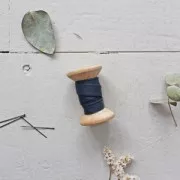 Fabric Viscose bias Atelier Brunette 10 mm Crêpe Midnight x1m