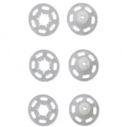 12 plastic snap buttons 13 mm - Transparent x1