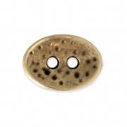 Oval hammered button 14x10 mm Bronze Tone x1|raw }}
