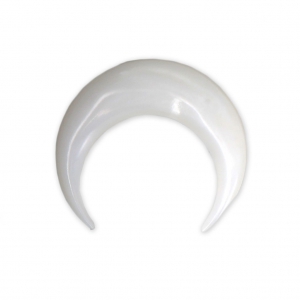 Mother-of-pearl pendant without hole 18x20 half-moon or horn shape - Natural x1