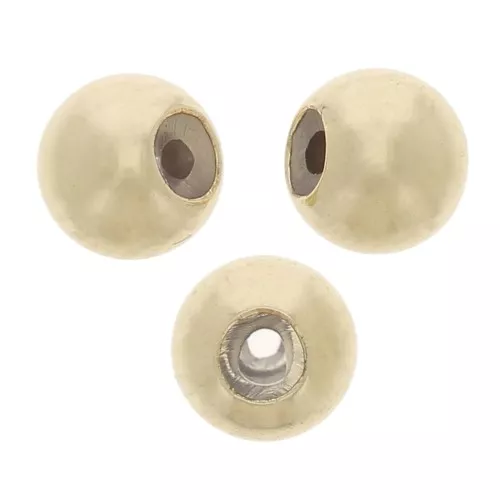 Stopper bead 4 mm with a 1.5 mm hole Gold filled x2