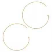 Gold filled (rolled gold) hoop earrings 25 mm x2