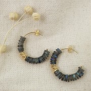 Gold filled (rolled gold) hoop earrings 25 mm x2