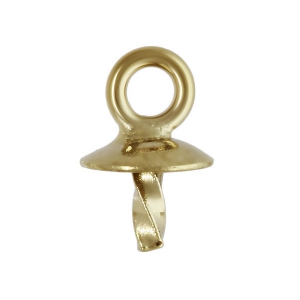 Gold-Filled pendant caps/holder for 4/6 mm half-drilled x1