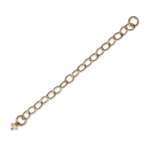 60mm Extension cable chain with pendant for half-drilled - Gold filled x1