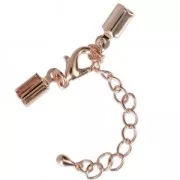 Lace holder clasp 4 mm - Rose Gold Tone x1