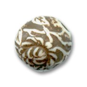 Round bead flower relief 14mm|raw }}