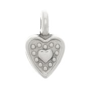 Mini heart charms 10 mm for jewelry creation - Antique Silver Plating x6|raw }}